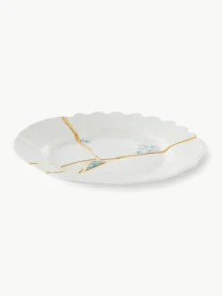Porseleinen ontbijtborden Kintsugi