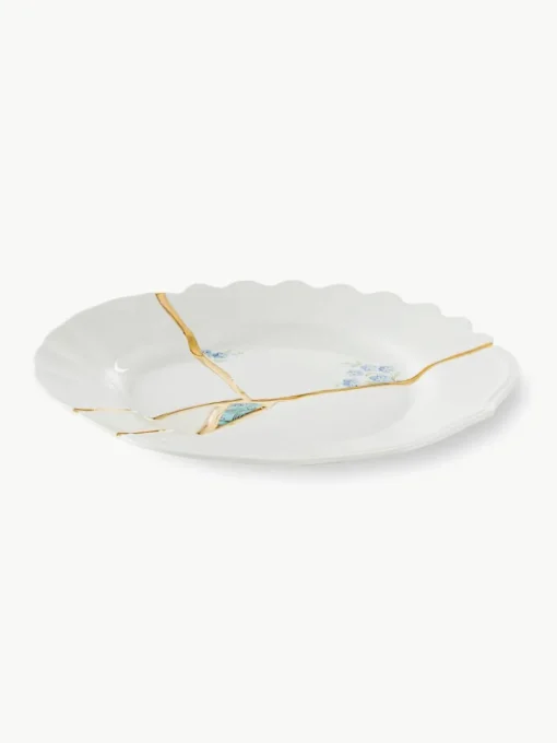 Porseleinen ontbijtborden Kintsugi