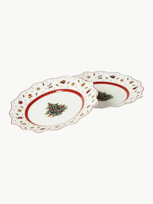 Porseleinen ontbijtborden Toy's Delight, 2 stuks