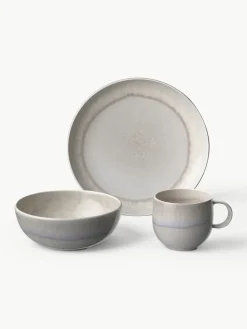 Porseleinen ontbijtset Perlemor Sand, 2 personen (6-delig)
