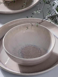 Porseleinen ontbijtset Perlemor Sand, 2 personen (6-delig)