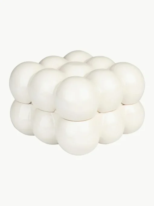 Porseleinen opbergdoos Bubble, B 15 cm