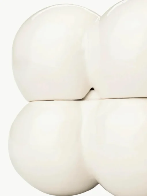 Porseleinen opbergdoos Bubble, B 15 cm