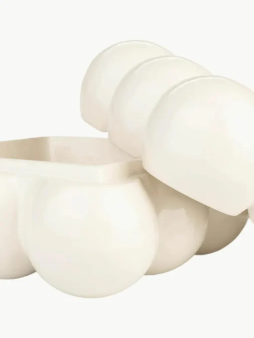 Porseleinen opbergdoos Bubble, B 15 cm
