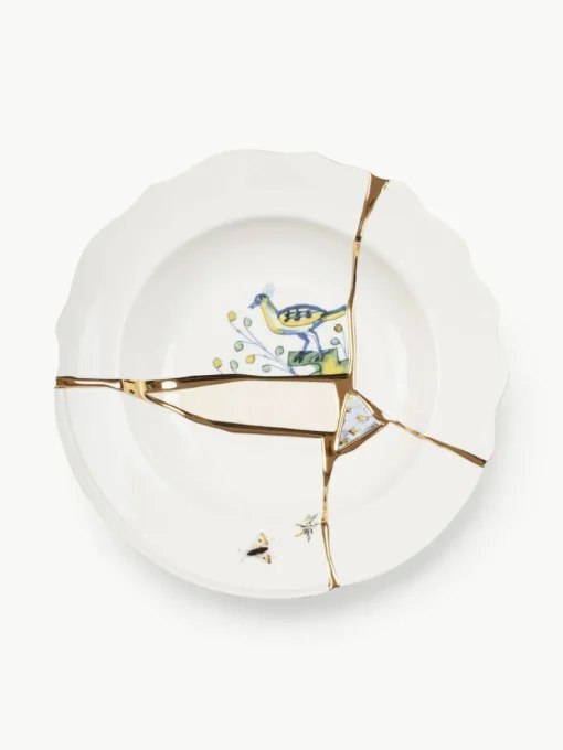 Porseleinen pastabord Kintsugi