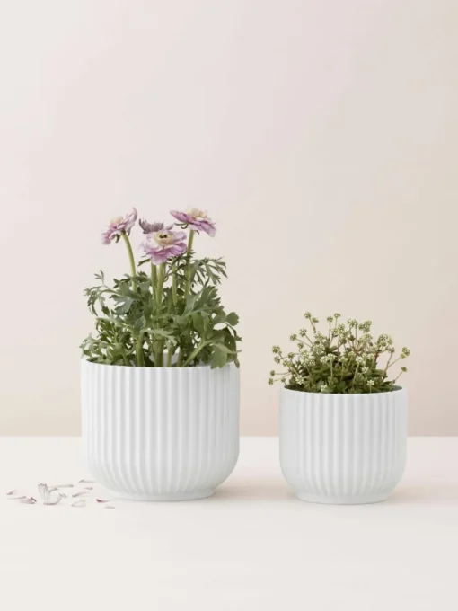 Porseleinen plantenpot Lyngby, H 11 cm