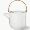 Porseleinen theepot Coppa sencha met houten handvat, 1 L