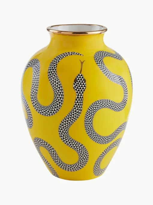 Porseleinen vaas Eden met goud, H 27 cm