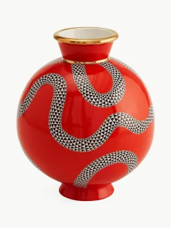 Porseleinen vaas Eden met goud, H 23 cm