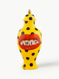 Porseleinen vaas Toiletpaper met deksel, H 47 cm