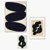 Poster Artwall no. 21 met lijst, set van 3