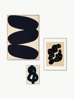 Poster Artwall no. 21 met lijst, set van 3
