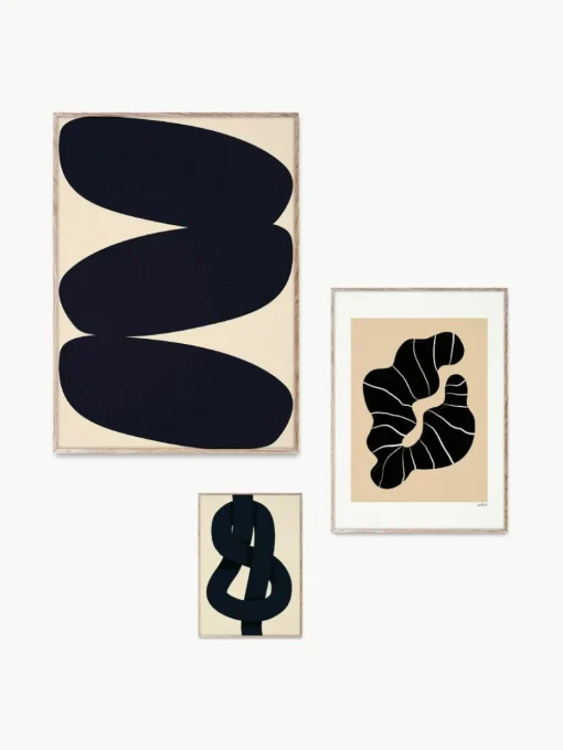 Poster Artwall no. 21 met lijst, set van 3