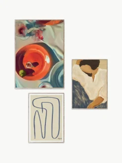 Poster Artwall no. 20 met lijst, set van 3