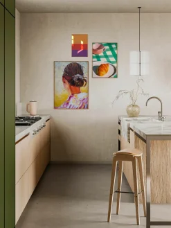 Poster Artwall no. 26 met lijst, set van 3