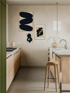Poster Artwall no. 21 met lijst, set van 3