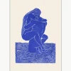 Poster Maliv blauw