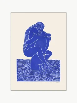 Poster Maliv blauw