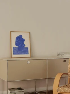 Poster Maliv blauw