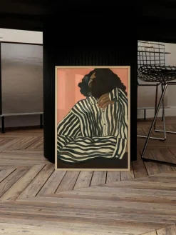 Poster Serene Stripes by Hanna Peterson x The Poster Club