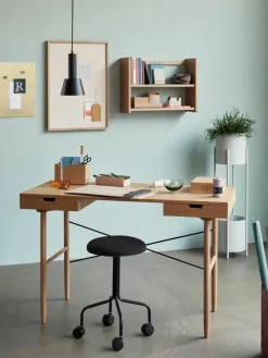 Prikbord Collage met eikenhouten frame
