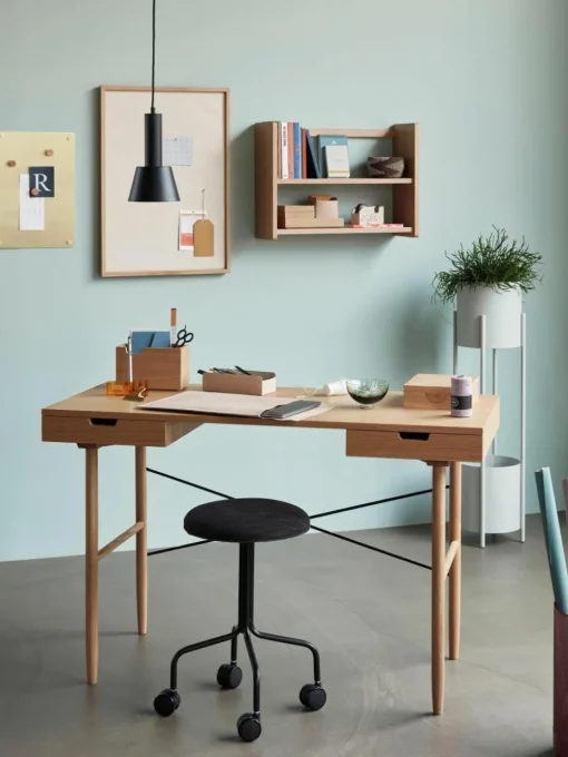 Prikbord Collage met eikenhouten frame