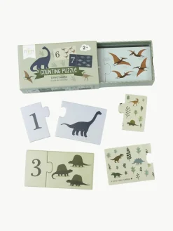 Puzzels Dinosaurs om cijfers te leren