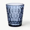 Robuuste waterglazen Optiek met reliëf, 6 stuks