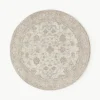 Rond chenille vloerkleed Loire, handgeweven