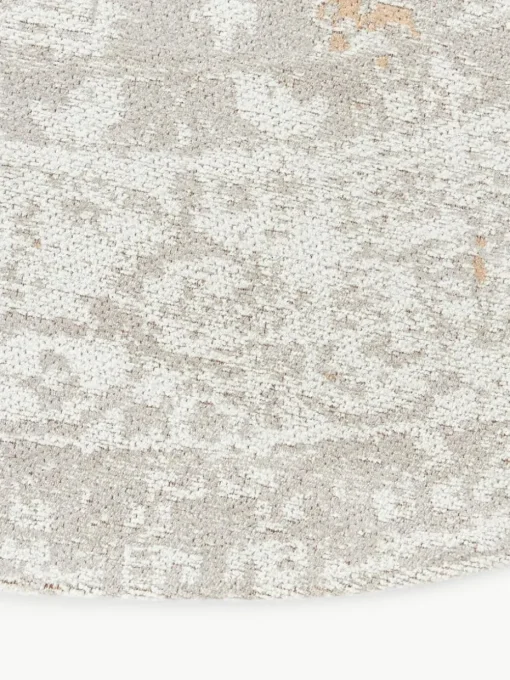 Rond chenille vloerkleed Neapel, handgeweven