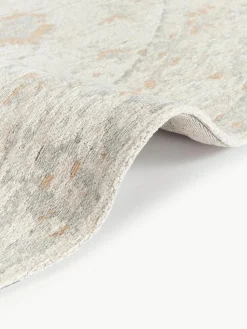 Rond chenille vloerkleed Loire, handgeweven