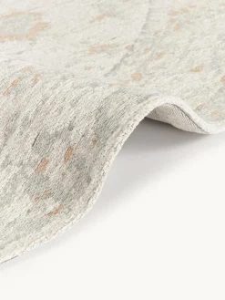 Rond chenille vloerkleed Loire, handgeweven