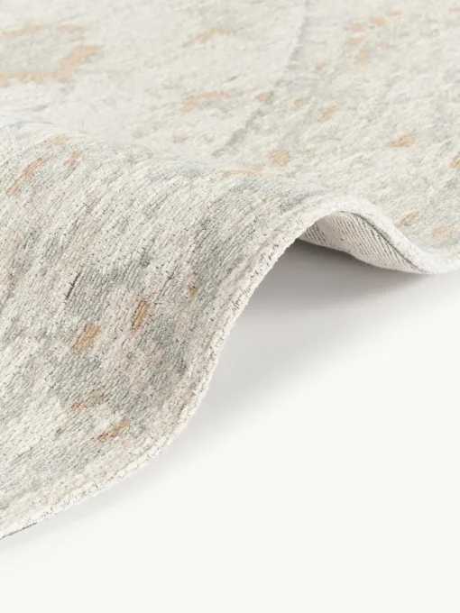 Rond chenille vloerkleed Loire, handgeweven