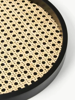 Rond decoratief dienblad Carina met Weens vlechtwerk