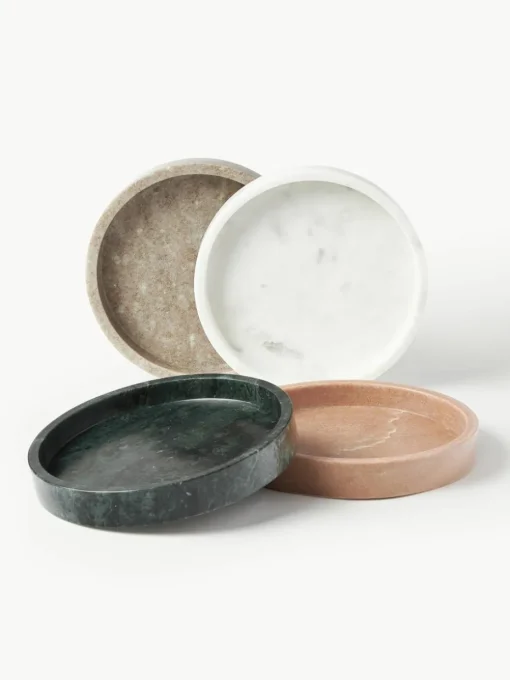 Rond decoratief dienblad Venice van marmer