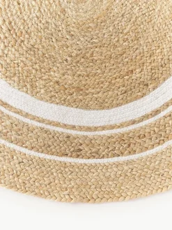 Rond juten vloerkleed Clover, handgemaakt