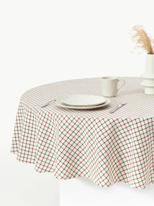 Rond katoenen tafelkleed Ulla