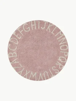Rond kindervloerkleed ABC met lettermotief