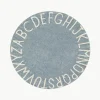 Rond kindervloerkleed ABC met lettermotief