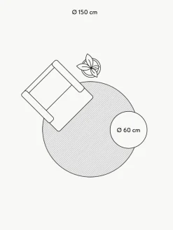Rond kindervloerkleed ABC met lettermotief