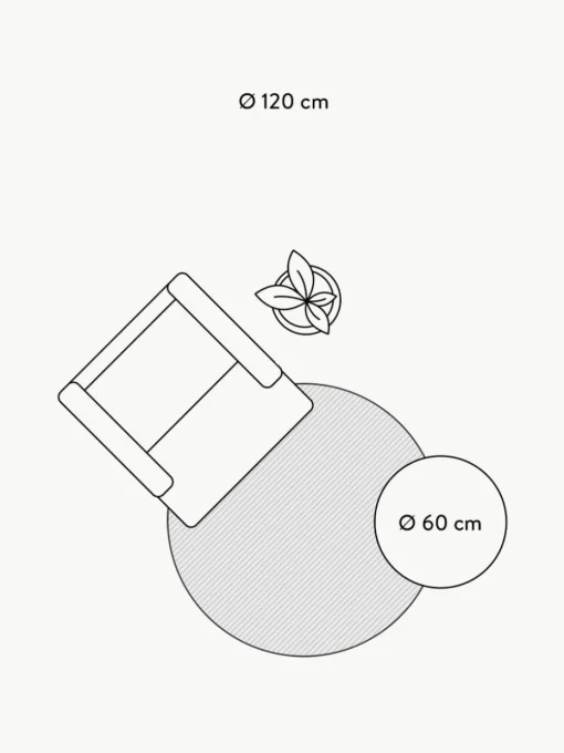 Rond kindervloerkleed Momo met kwastjes en hoog-laag effect