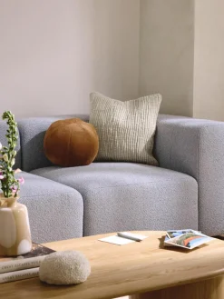 Rond sierkussen van imitatiebont Ginny