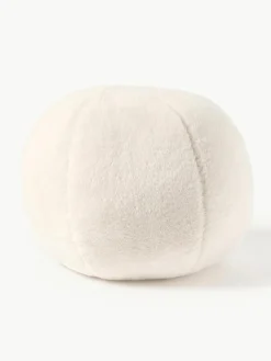Rond sierkussen van imitatiebont Ginny