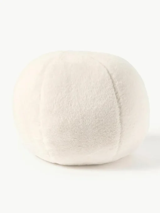 Rond sierkussen van imitatiebont Ginny