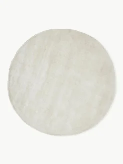 Rond viscose vloerkleed Jane, handgeweven