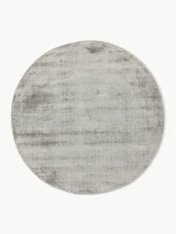 Rond viscose vloerkleed Jane, handgeweven