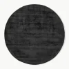 Rond viscose vloerkleed Jane, handgeweven