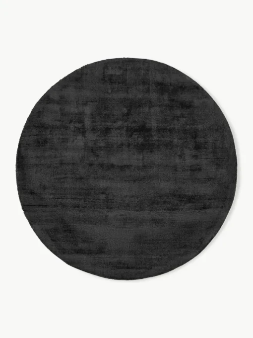 Rond viscose vloerkleed Jane, handgeweven