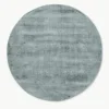 Rond viscose vloerkleed Jane, handgeweven