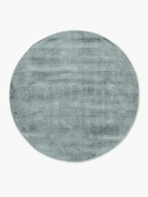 Rond viscose vloerkleed Jane, handgeweven